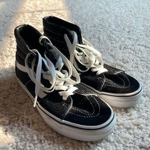 Black Suede High-Top Vans